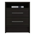 thumbnail image 2 of TUHOME Eter Nightstand End Table with 2 Drawers for Bedroom, Black, 2 of 7