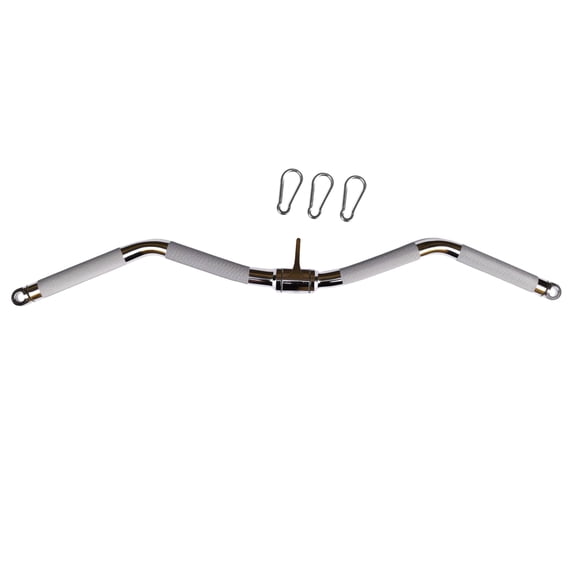 qibylift LAT Bar Cable Machine Attachment Curl Pulldown Bar Barbell Revolving Bar, Multi-Exerciser Cable Attachment Bar, Solid Steel Tricep Press Down Bar with Rubber Handgrips & Revolving Hanger