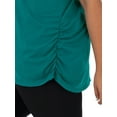 thumbnail image 2 of Terra & Sky Women's Plus Size Scoop Neck Shirred Side T-Shirt, 2 of 7