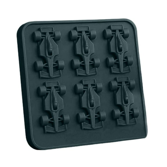 Race Car Ice Mold - 6-Cavity 3D Silicone Formula Racing Molds, Slow-Melting Ice Cube Tray, Easy Release for Jello & DIY Baking, BPA-Free