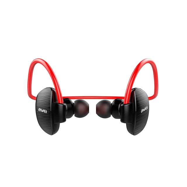 Auriculares para correr IPX4 Auriculares impermeables Auriculares estéreo intrauditivos V4.2 compatibles con Bluetooth para deportes, rojo Sweethay EL000869-01
