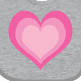 thumbnail image 4 of Inktastic Pink Valentine Heart Girls Baby Bib, 4 of 4