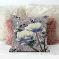 thumbnail image 2 of Amrita Sen Designs  16 x 16 in. Three Roses with Butterfly Suede Zippered Pillow with Insert - Yellow, Muted Blue & Grey, 2 of 8