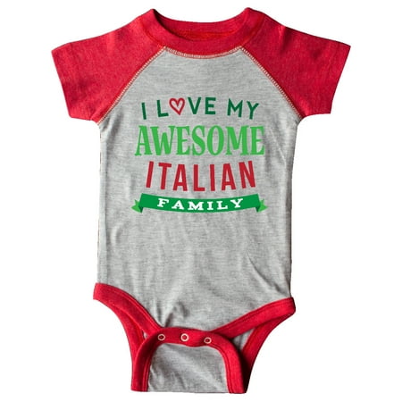 

Inktastic Italy Love my Awesome Italian Family Gift Baby Boy or Baby Girl Bodysuit