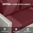 thumbnail image 4 of Ensemble de Coussins d'Extérieur pour Causeuse 3 Pcs, Coussins de Remplacement pour Meubles de Patio Rouge Vin avec 1 Coussin d'Assise et 2 Coussins de Dossier, Tissu Résistant à la Décoloration pour Jardin, Véranda Ou Salon, 4 of 7