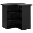 thumbnail image 3 of vidaXL 4 Piece Garden Bar Set with Cushions Poly Rattan Black, 3 of 5
