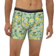 thumbnail image 2 of Men'S Boxer Briefs, Cute Lemon Purple Flower Leaves Soft And Breathable Mens Underwear Boxer Briefs With Widen Waist, 2 of 2