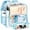 D-Blue, variant on KOITHOT Clear Backpacks Heavy Duty, Large Capacity Waterproof Transparent Backpacks for Adults, Bookbags with Matching Pouch for School Stadium College, Black