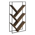 thumbnail image 1 of Librería Monarch Specialties 60 de alto aspecto de madera recuperada marrón metal negro, 1 of 2