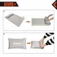 thumbnail image 2 of KingCamp Matelas de Camping Autogonflant Double avec 2 Oreillers, Gris, 2 of 5