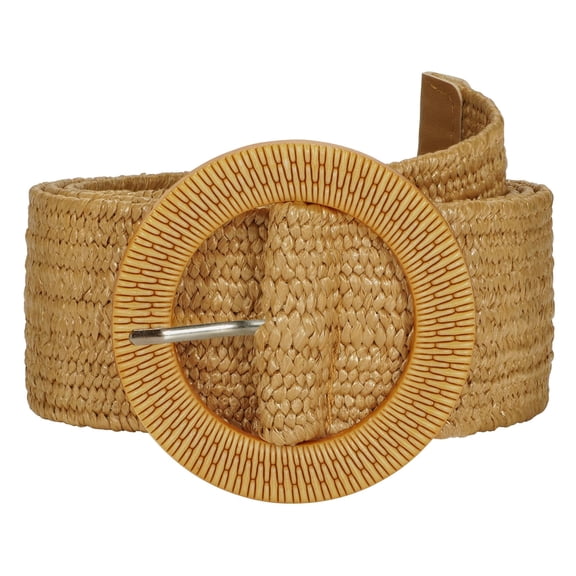 WHIPPY Women Straw Woven Stretch Belt for Dresses Pants Ladies Braided Elastic Belts