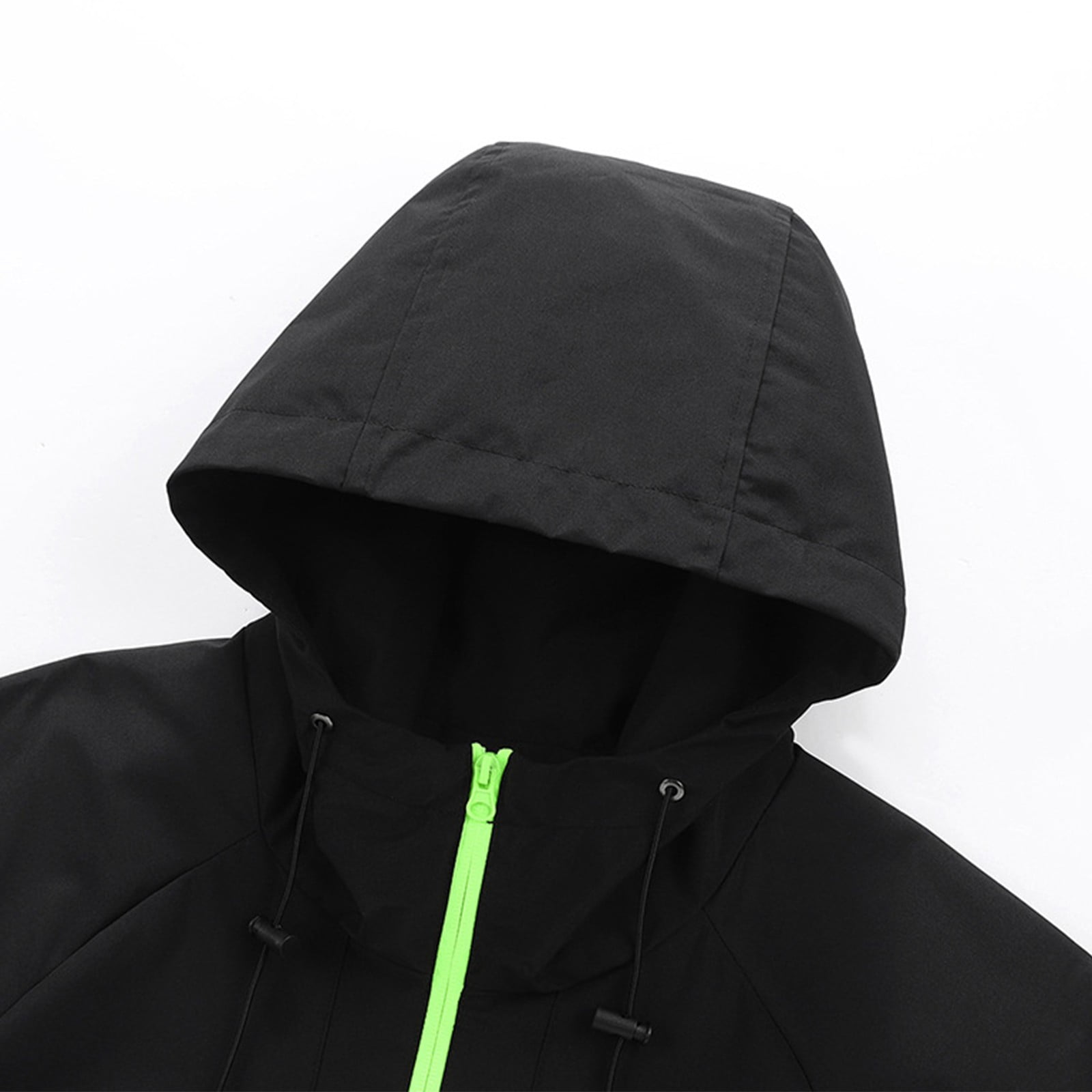 TMOYZQ Mens Windbreaker Coat Fashion Hood Collar Long