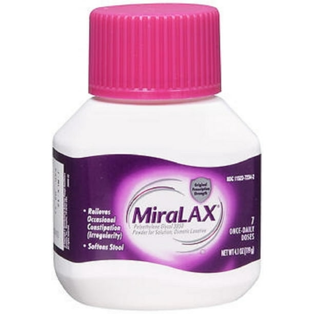 MiraLAX Laxative Unflavored Powder 4.1 oz. 17 Gram Strength