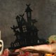 thumbnail image 4 of Halloween Adornos de Madera Decorativos de Madera Silueta Bosquejo Haunted House Decoración de Escritorio, 4 of 6