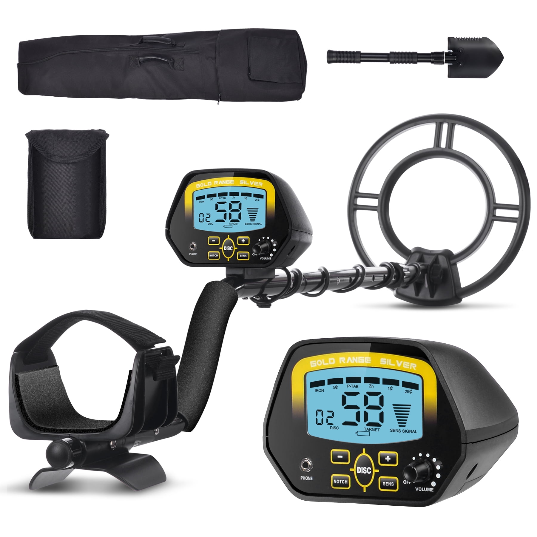 SAKOBS Metal Detector for Adults & Kids, Metal Detectors Waterproof with 10" Coil Metal