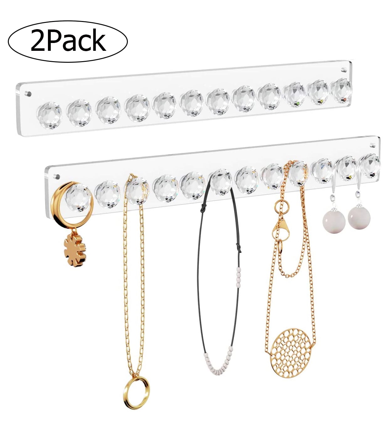 9Pcs/set Jewelry Wall Hanger Holder Stand Bracelet Necklace Earring Show Disply 