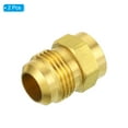 thumbnail image 3 of Uxcell 1/2 SAE Male Thread Brass Flare Tube Fitting Pipe Adapter Connector for Plumbing HVAC Air Conditioner 2 Pack, 3 of 6