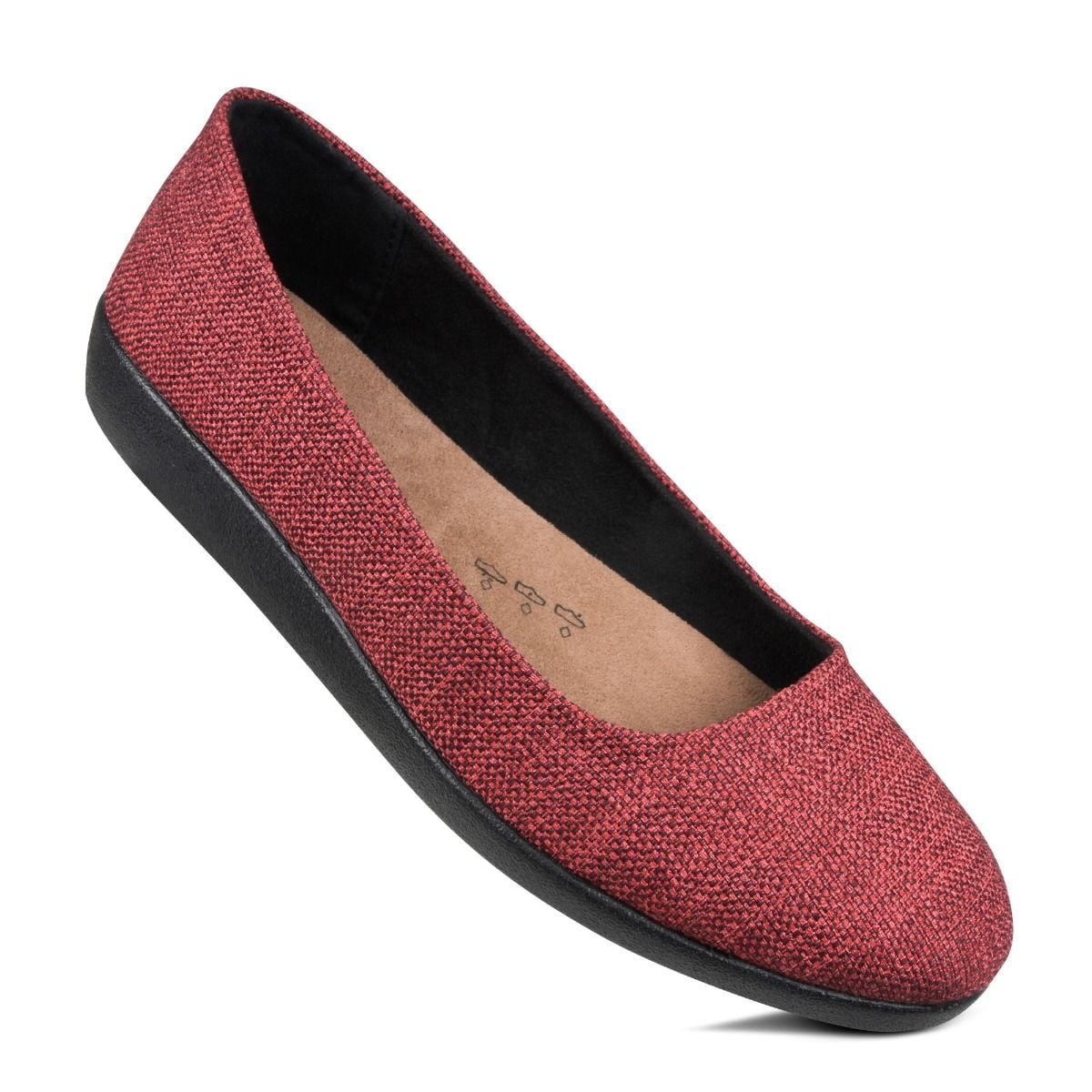 round toe ballerina flats