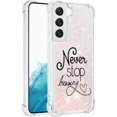 thumbnail image 3 of Compatible with Samsung Galaxy S23 Plus Case Liquid Glitter Cute Stylish Slim Silicone Quicksand Sparkle Shockproof Protective for Women Girls Case for Samsung Galaxy S23 Plus Chasing Dreams YB, 3 of 12