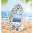 thumbnail image 5 of CoTa Global Baja Boat Frame - 4x6 White Distressed Wood Beach Photo Frame for Summer Vacation Memory, Handmade Tropical Nautical Picture Frame for Tabletop and Ocean Decor - 12.25 Inches, 5 of 7