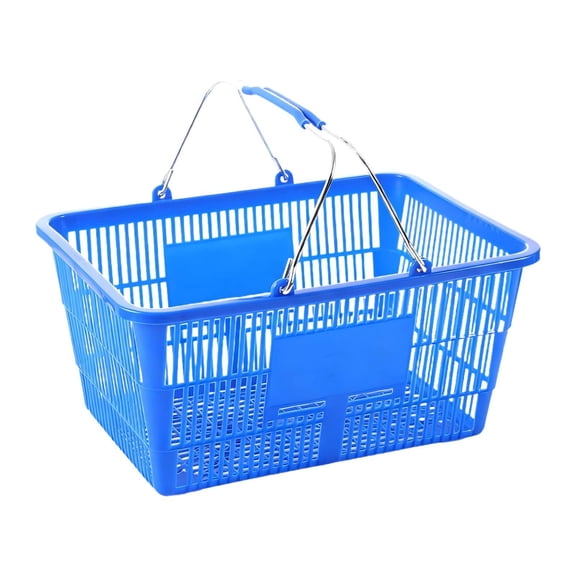 Shopping Basket Storage Tote Shelf with Large Capacity PE Iron for Grocery Bedroom Craft Room