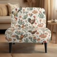 thumbnail image 2 of HELLHERO USA Rooster Stain Protection Armless Accent Chair Cover with Dustproof, Elastic Bottom Armless Chair Slipcover, 2 of 8