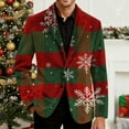 thumbnail image 5 of Lcziwo Mens Ugly Christmas Suit Jacket Casual Single Breasted Suit Coats 3 Button Printed Corduroy Blazers Slim Fit Lapel Business Sport Coat Red,S, 5 of 7