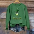 thumbnail image 5 of St. Patrick's Day Sweatshirt for Women LOVE Graphic Four Leaf Clover Print Crewneck Long Sleeve Ribbed Cuffs Festive Holiday Relaxed Fit Pullover, 5 of 7