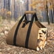 thumbnail image 4 of Eigraketly Portador de leña Plegable Portador de troncos de lona Bolsa de transporte de encerada grande Bolsa de impermeable con Jardín y Patio, 4 of 6