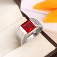 thumbnail image 2 of Ruby Men's Ring,925 Sterling Silver Engagement Ring, 2 of 4