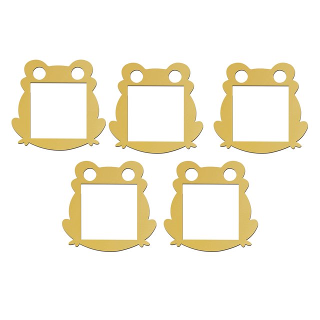 Billuyoard Paquete de 5 pegatinas de espejo de rana, superficie lisa dorada elegante, efecto reflectante, decoración autoadhesiva para apartamento como Decoración del hogar Billuyoard HA028524-00