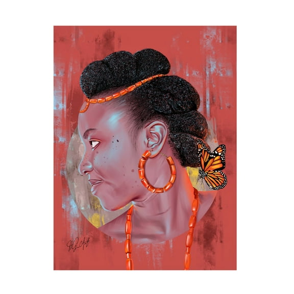 Trademark Fine Art Ojenike Oladapo African Beauty Canvas Wall Art