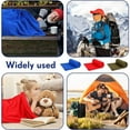 thumbnail image 3 of Outdoor fleece sleeping bag 180x80cm single down sleeping bag inner lining warm sleeping bag outdoor camping and travel supplies, 3 of 9