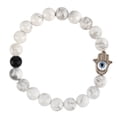 thumbnail image 2 of Chakra Bracelets - Howlite/Matte Onyx - 10, 2 of 5