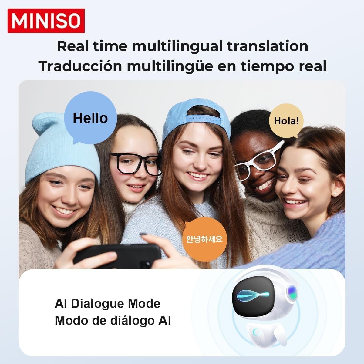 MINISO X28 AI 135 Language Real Time Translation Earbuds Air