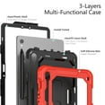 thumbnail image 6 of For Samsung Galaxy Tab S10 FE/S9 FE/S9 Case 11 inch, 360 Rotating Shockproof Cover with Stand, Screen Protector, Shoulder Strap (SM-X520/X510/X710), Red, 6 of 7