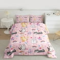 thumbnail image 2 of Manfei Cute Cartoon Cat Full Size Comforter Sets,Colorful Rainbow Bedding Comforter Set,Rustic Flower Floral Bedding Sets For Girls,Luxury Bedroom Decor Reversible,3-Piece, 2 of 8