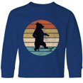 thumbnail image 3 of Inktastic Skateboard Bear Retro Sunset Long Sleeve Youth T-Shirt, 3 of 5
