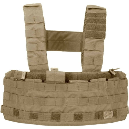 5.11 Tactical Tactec Chest Rig with Molled Exterior Webbing and Padded Shoulder Straps, Sandstone