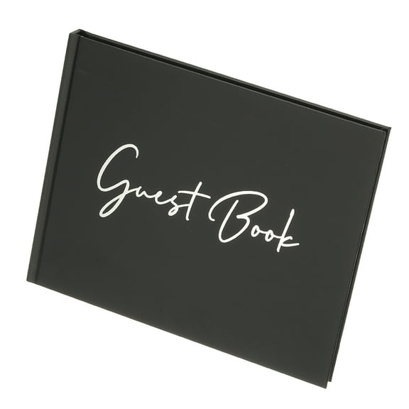 Uxcell Guest Book, 100 Pages Wedding Guest Reception Signature Book Party Decorations Supplies with Pen Signboard for Birthday Bridal Shower, Rose Gold