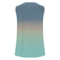 thumbnail image 5 of Summer Saving Wycnly Womens Tank Tops Gradient Round Neck Sleeveless Shirts Loose Flowy Pleated Swing Vest Tunic Blouse Sky Blue XXXL Up to 65% off, 5 of 6