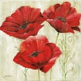 thumbnail image 3 of Field, Anna 15x15 Black Modern Framed Museum Art Print Titled - THREE RED POPPIES II, 3 of 5