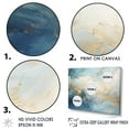 thumbnail image 3 of Designart "Gold And White Marble Geode" Abstract Marble Floater Framed Canvas Prints, 3 of 5