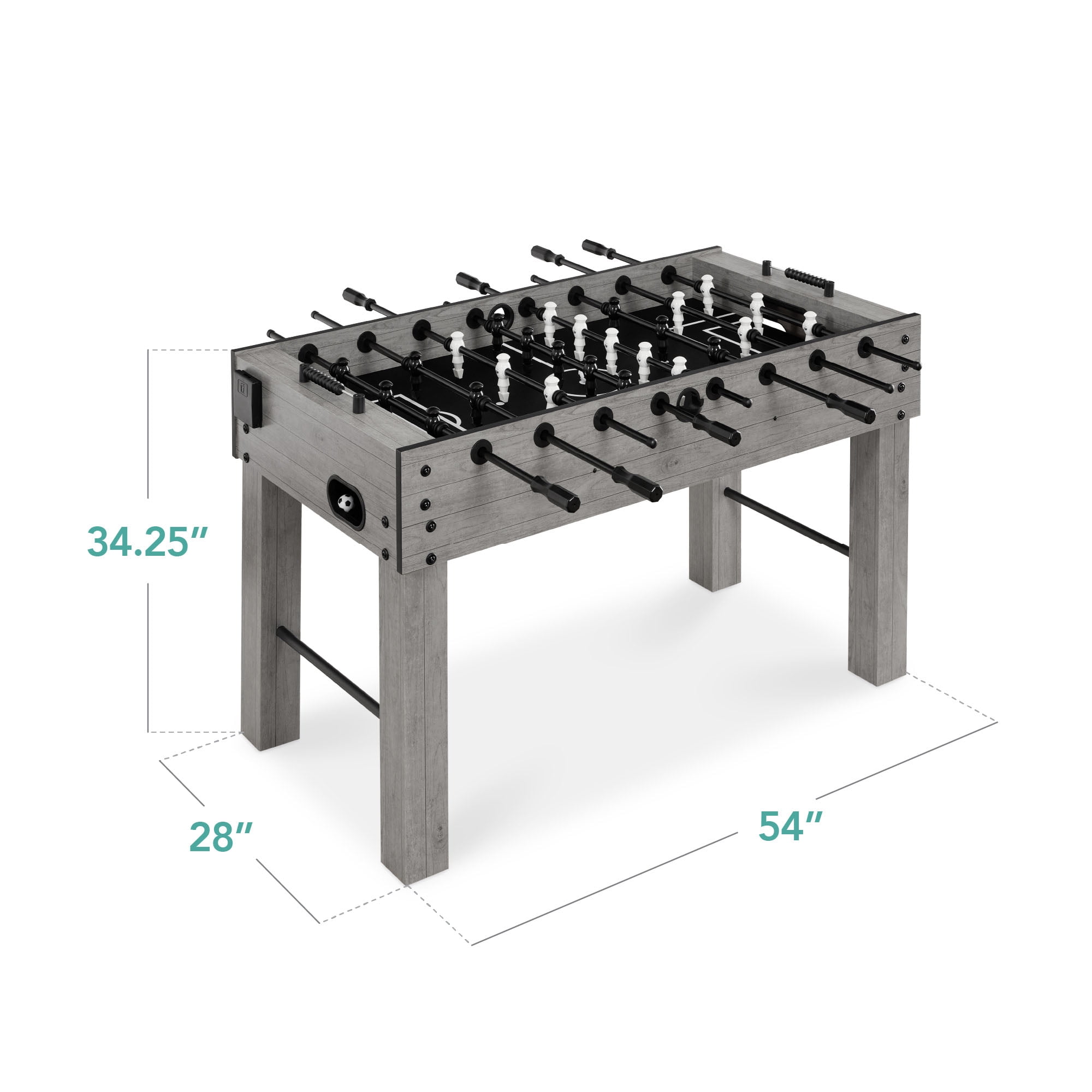 Best Choice Products Large 54in Full-Size Foosball Table for Home, Game Room w/ 2 Balls, 2 Cup Holders - Gray