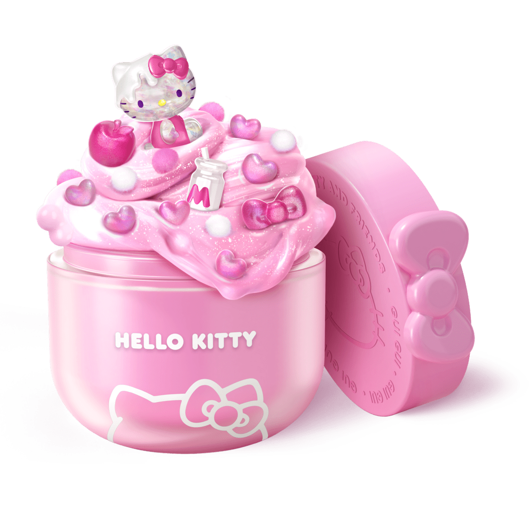 Gui Gui x Hello Kitty® and Friends Hello Kitty® Gloss Slime, Silky Pink Slime Kit with Charms, Mini Figure & Sparkle, Ages 6+