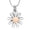 Silver-Rose Gold, variant on Sunflower Urn Necklace for Ashes Flower Urn Cremation Jewelry for Ashes Memorial Keepsake Jewelry for Women