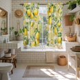 thumbnail image 4 of Yellow Lemons Kitchen Curtains 63 Inch Length, Summer Botanical Checkered Pastoral Tiers Curtains for Living Room Berdoom Bathroom, Light Filtering Drapes Window Treatment 2 Panels 42"Wx63"L, 4 of 8