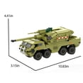 thumbnail image 7 of HI-REEKE Tank Building Block Set Self-Propelled Howitzer Model Kit Plastic Toy Gift for Kid Green, 7 of 7