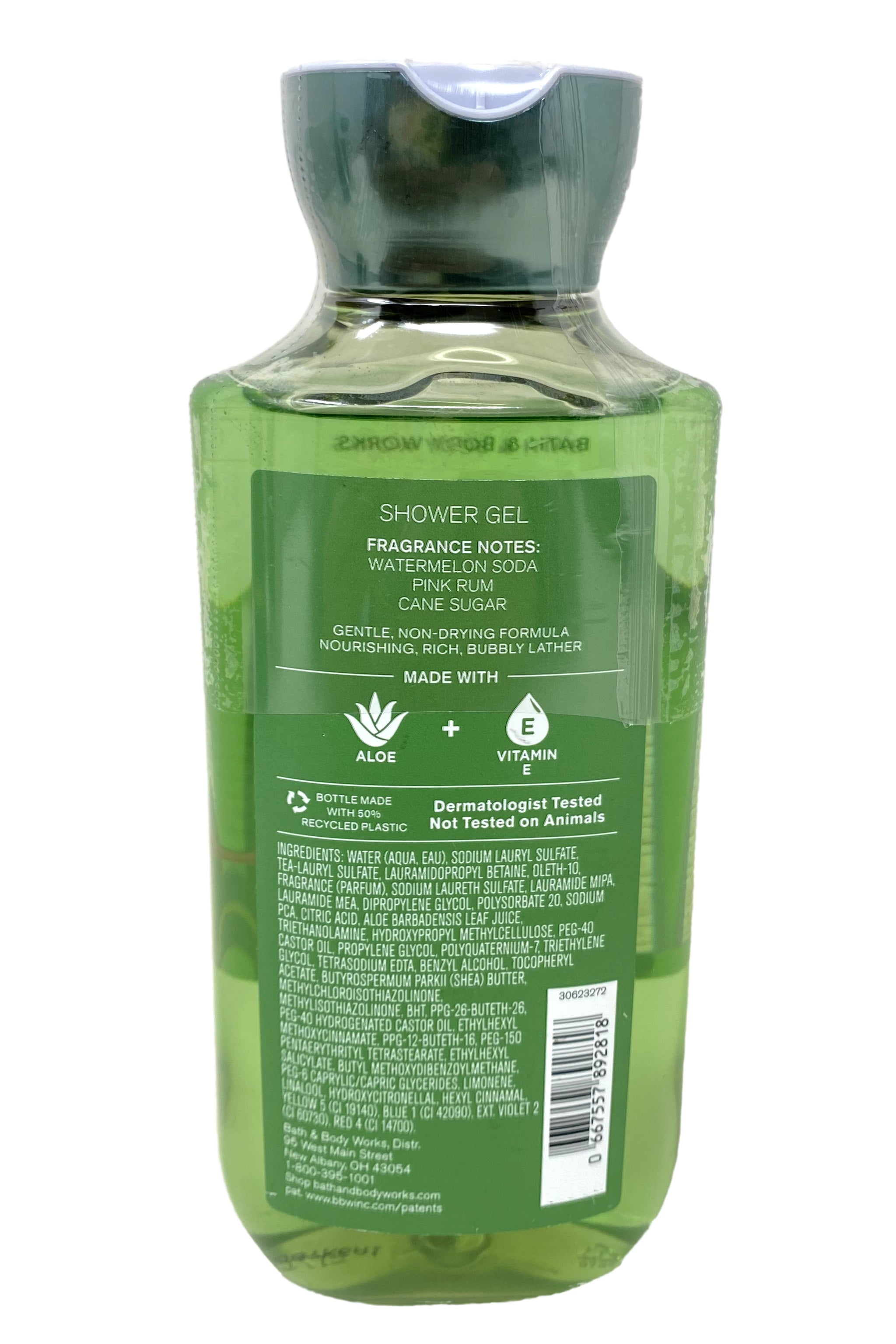 Bath & Body Works Watermelon Mojito Shower Gel 2 Pack with a Creamy Roses Bar Soap.