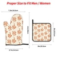 thumbnail image 2 of Pofeuu Hand Drawn Snake Print Oven Mitts and Pot Holders 4 pcs Set,High Heat Resistant 500 Degree Extra Thicken Long Kitchen Cotton Oven Glove for Cooking, 2 of 6